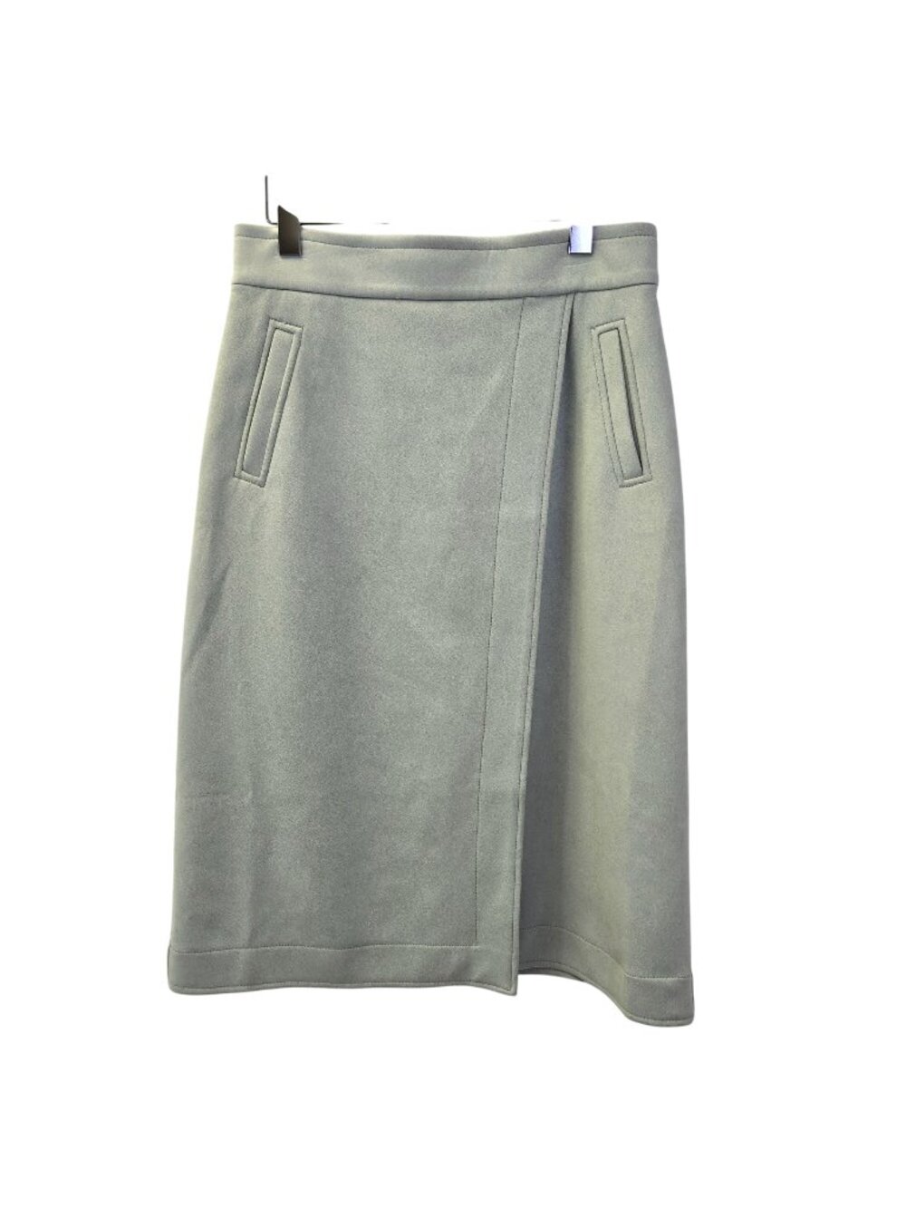 Ann Taylor Faux Suede Wrap Midi Skirt Size 6